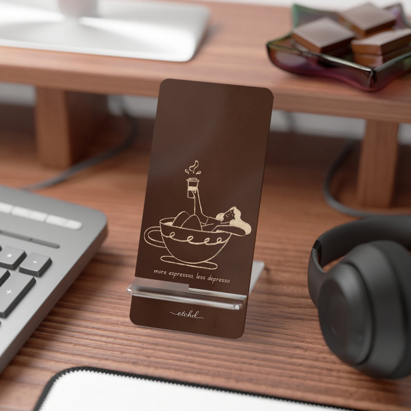 Ladies Espresso Phone Stand-zoom-