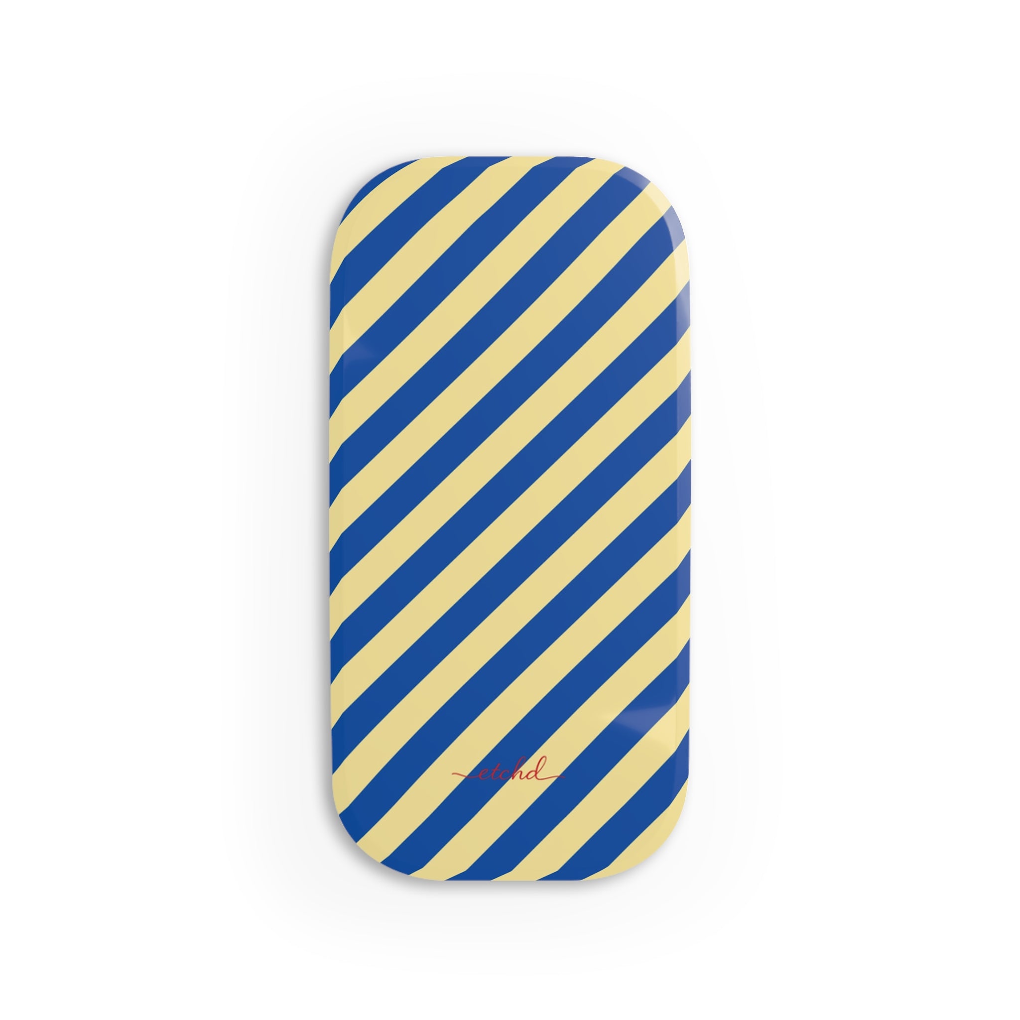 Cobalt And Butter Diagonal Click-On Phone Grip by etchd