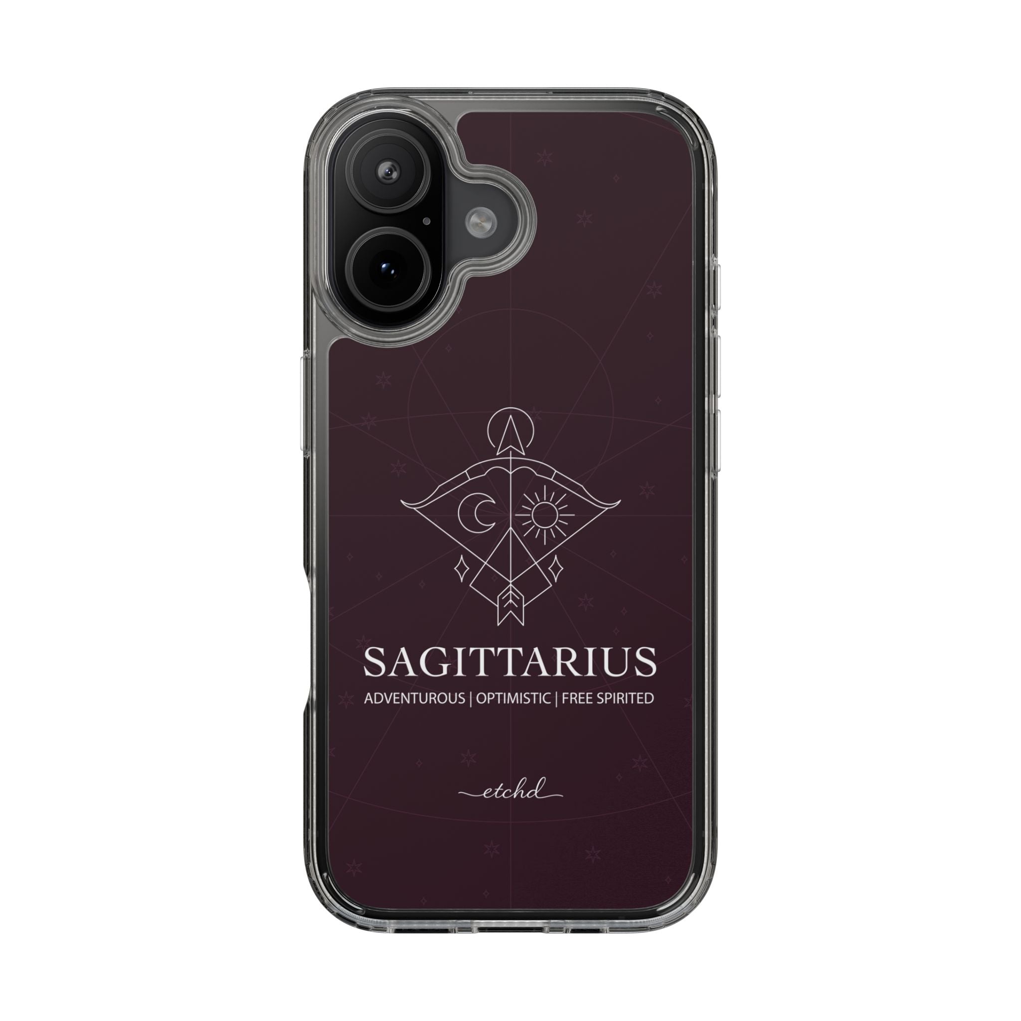 Sagittarius Clear Phone Case by etchd, view 24