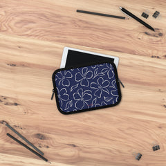Navy & Cream Floral Laptop Sleeve by etchd, view 14
