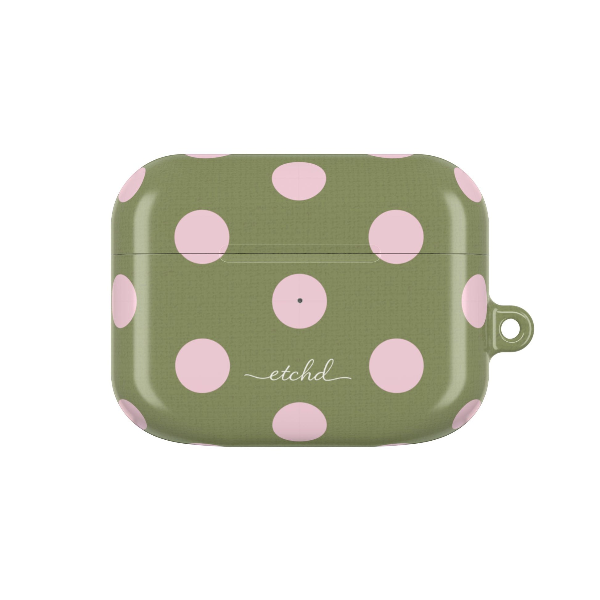 Pink & Green Polka Dot AirPod Case by etchd