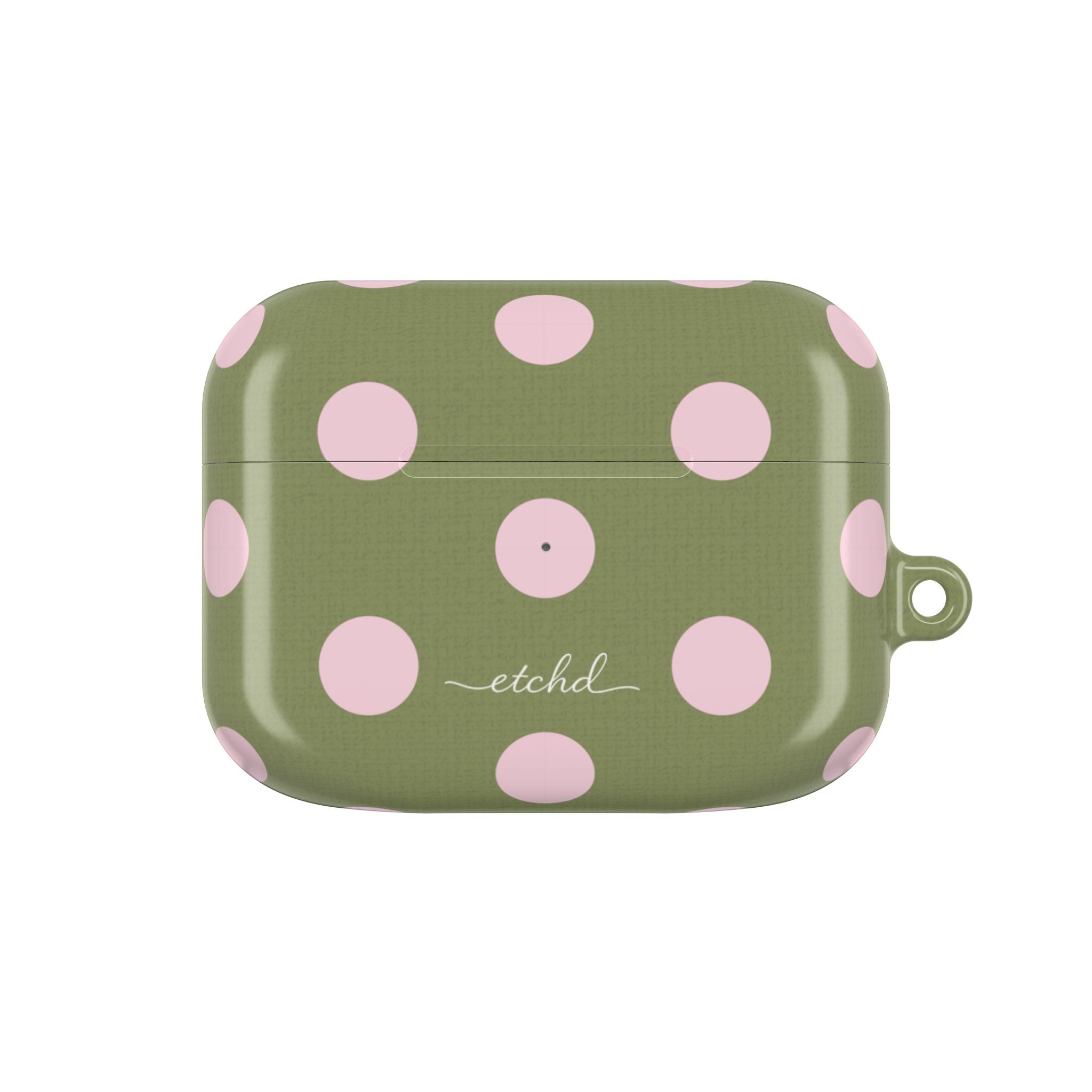 Pink & Green Polka Dot AirPod Case by etchd