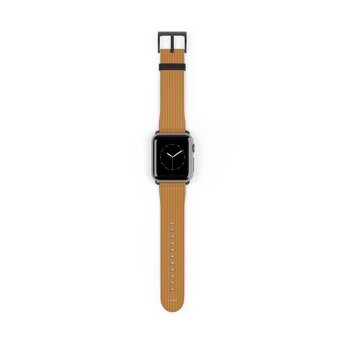 Persimmon & Wasabi Striped Correa para smartwatch de etchd