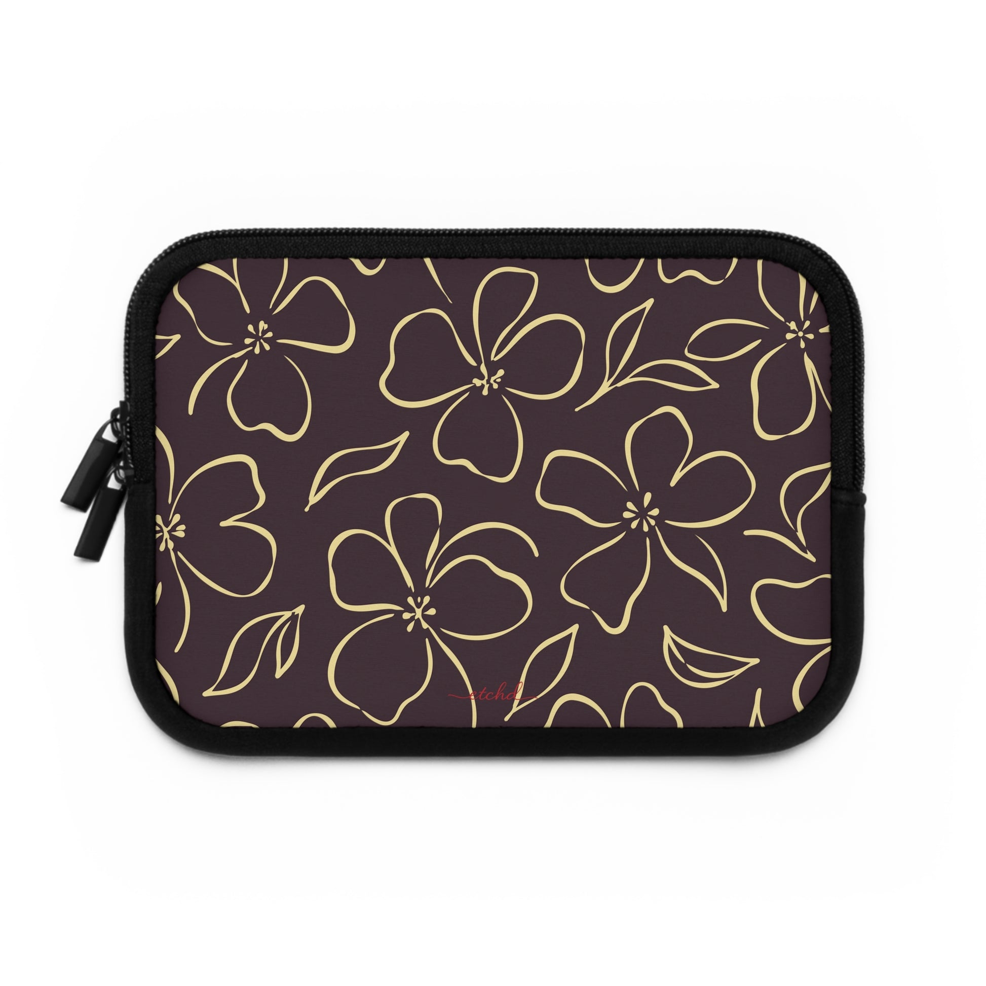 Plum & Butter Floral Custodia per laptop di etchd, vista 2