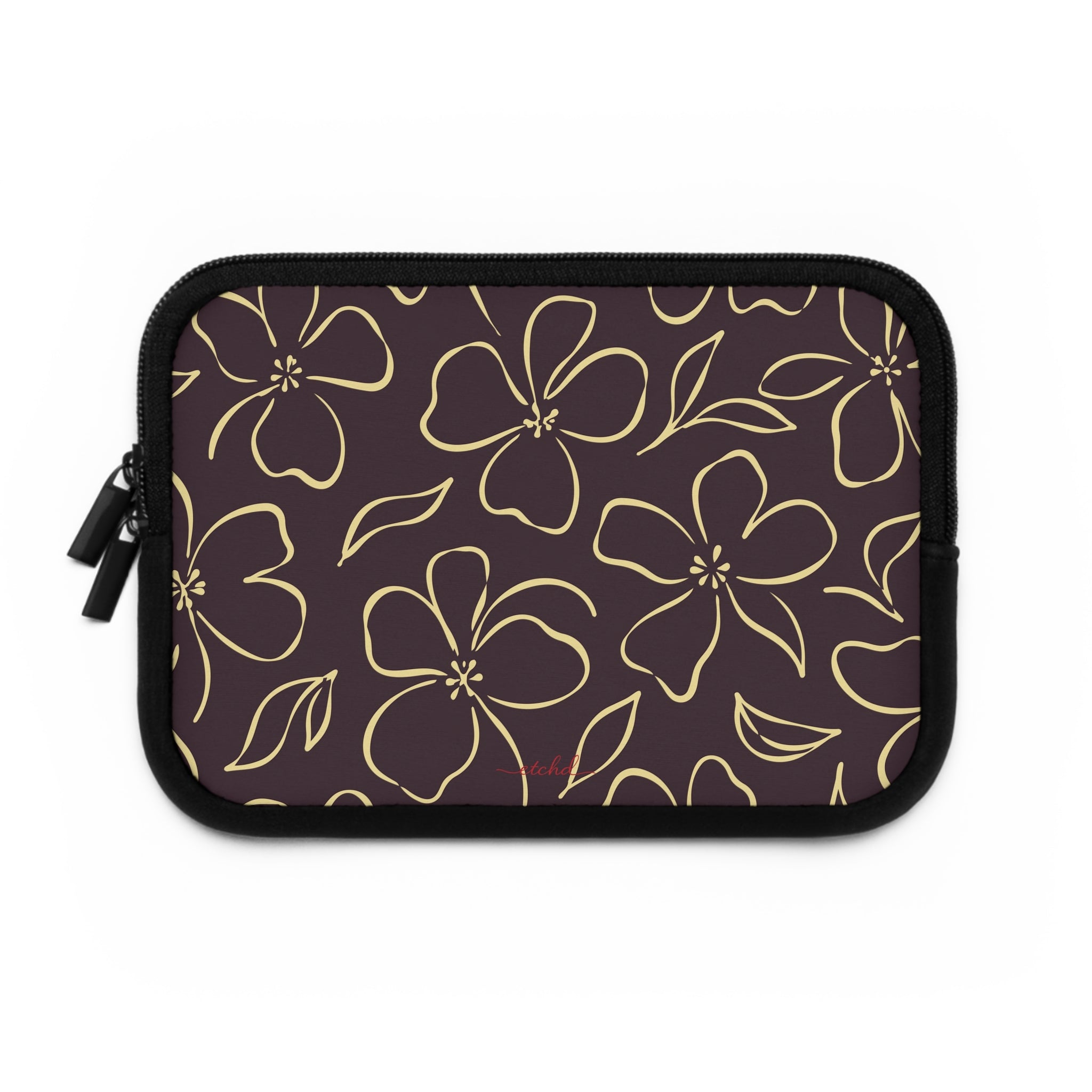 Plum & Butter Floral Custodia per laptop di etchd, vista 2