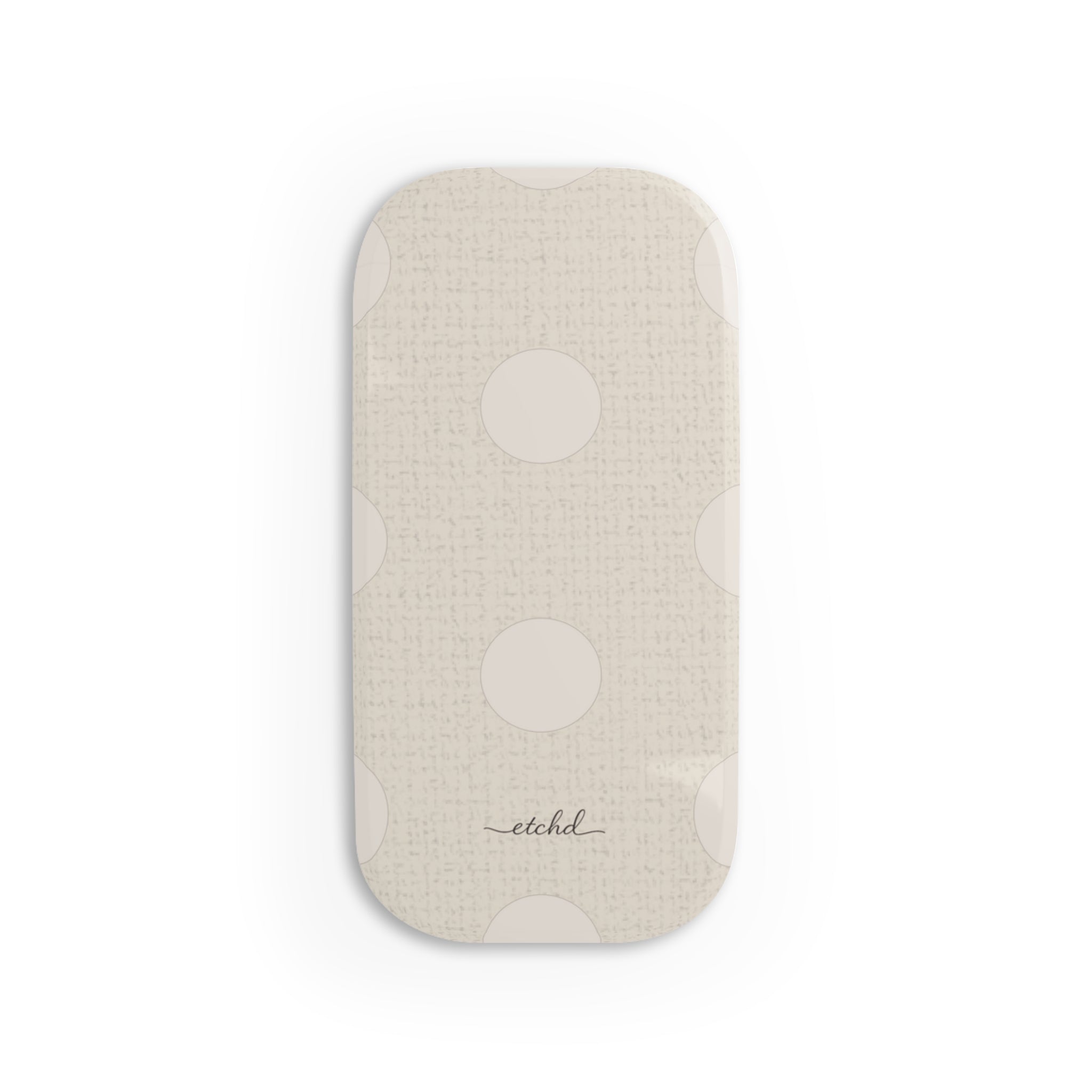 Neutral Polka Dot Click-On Phone Grip by etchd