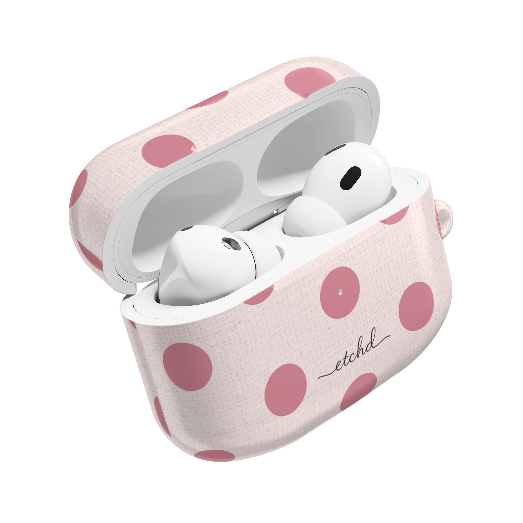 Blush & Cream Polka Dot AirPod Case by etchd, view 9
