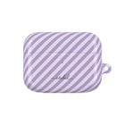 Lilac & Cream Striped Diagonal Funda para AirPods