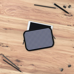 Navy & Cream Gingham Laptop Sleeve by etchd, view 14
