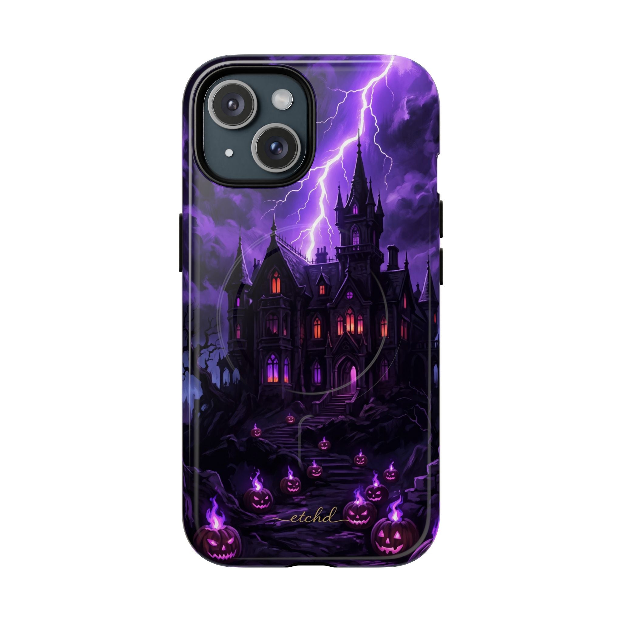 Violet Haunt Magnetic Phone Case by etchd, view 2