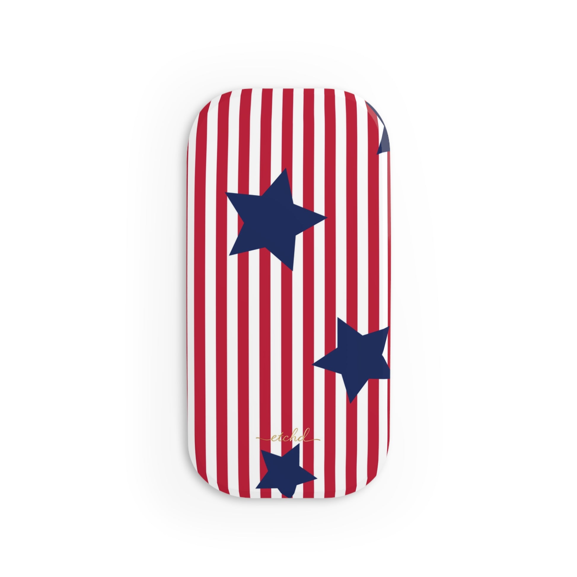 Red Stripes & Blue Stars Click-On Phone Grip by etchd, view 2