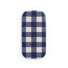 Navy & Cream Gingham Anello clip per telefono