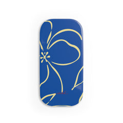 Cobalt & Butter Floral Click-On Phone Grip by etchd