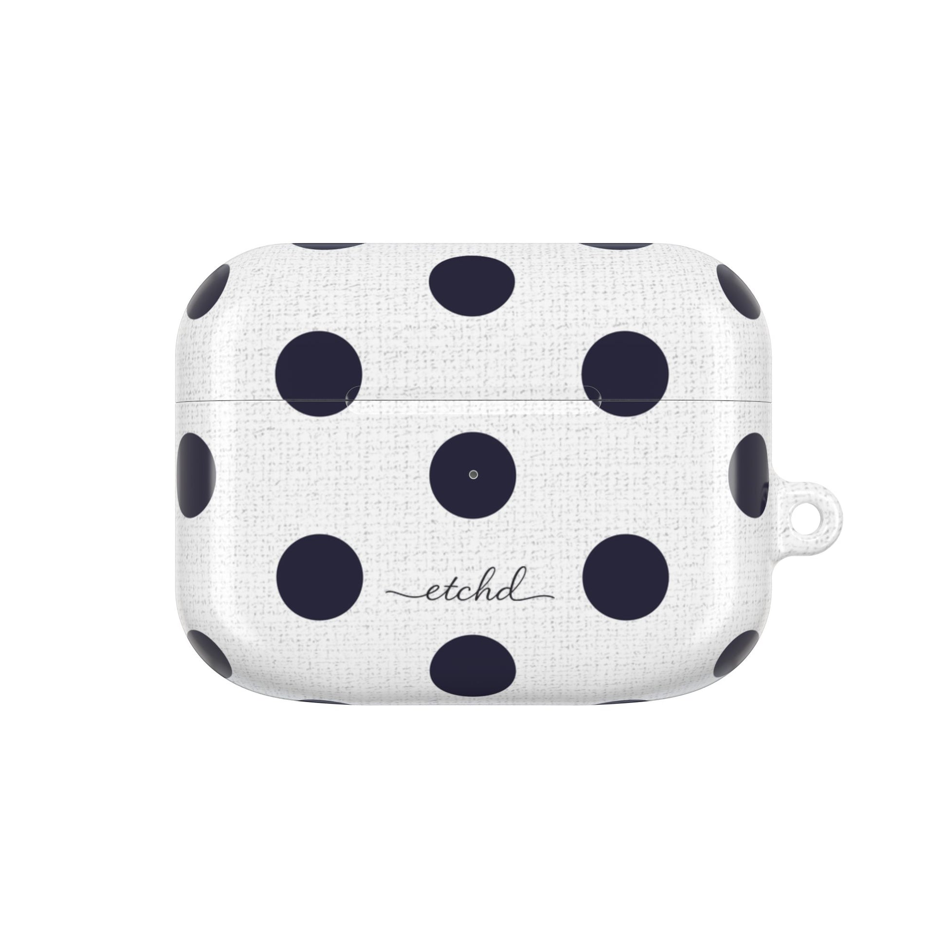 Navy & White Polka Dot AirPod Case by etchd