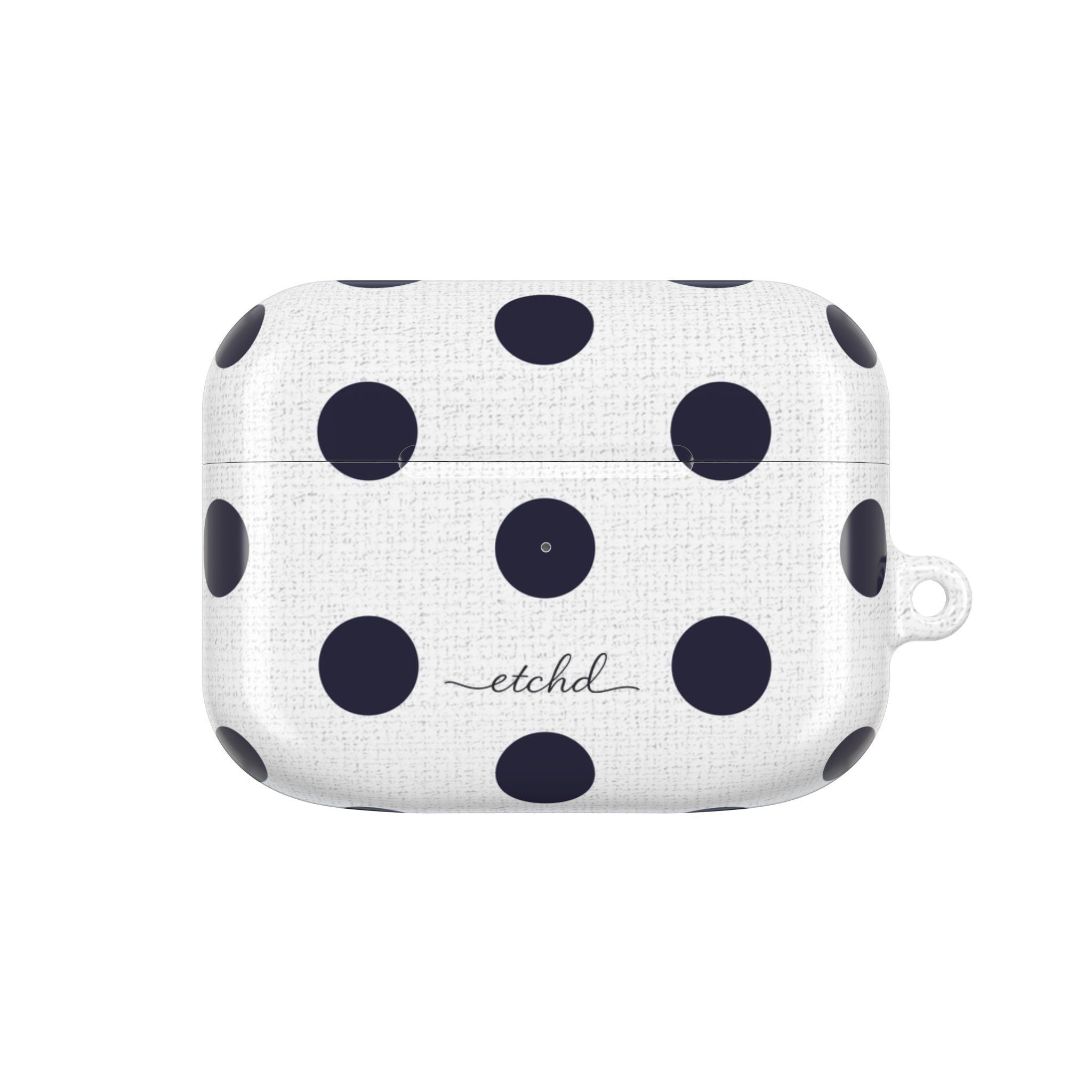 Navy & White Polka Dot AirPod Case by etchd