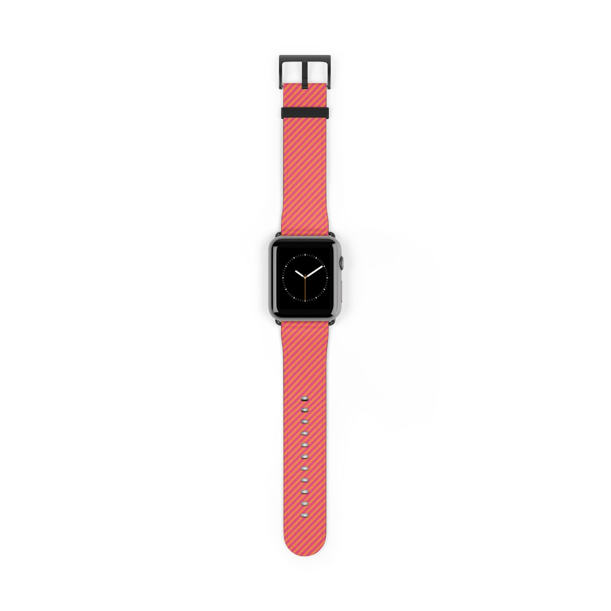 Pink & Orange Striped Diagonal Correa para smartwatch de etchd, vista 2