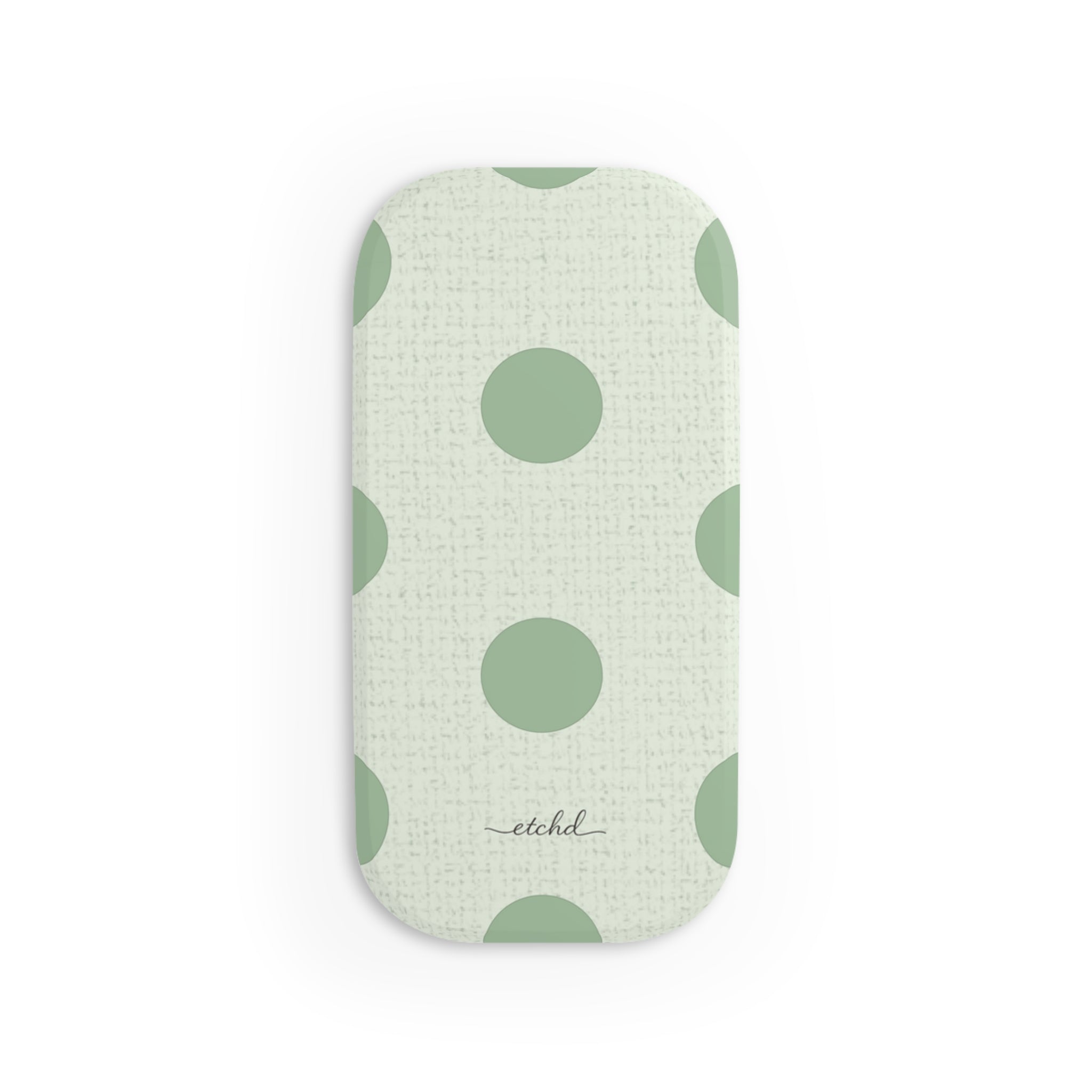 Sage Polka Dot Click-On Phone Grip by etchd, view 2