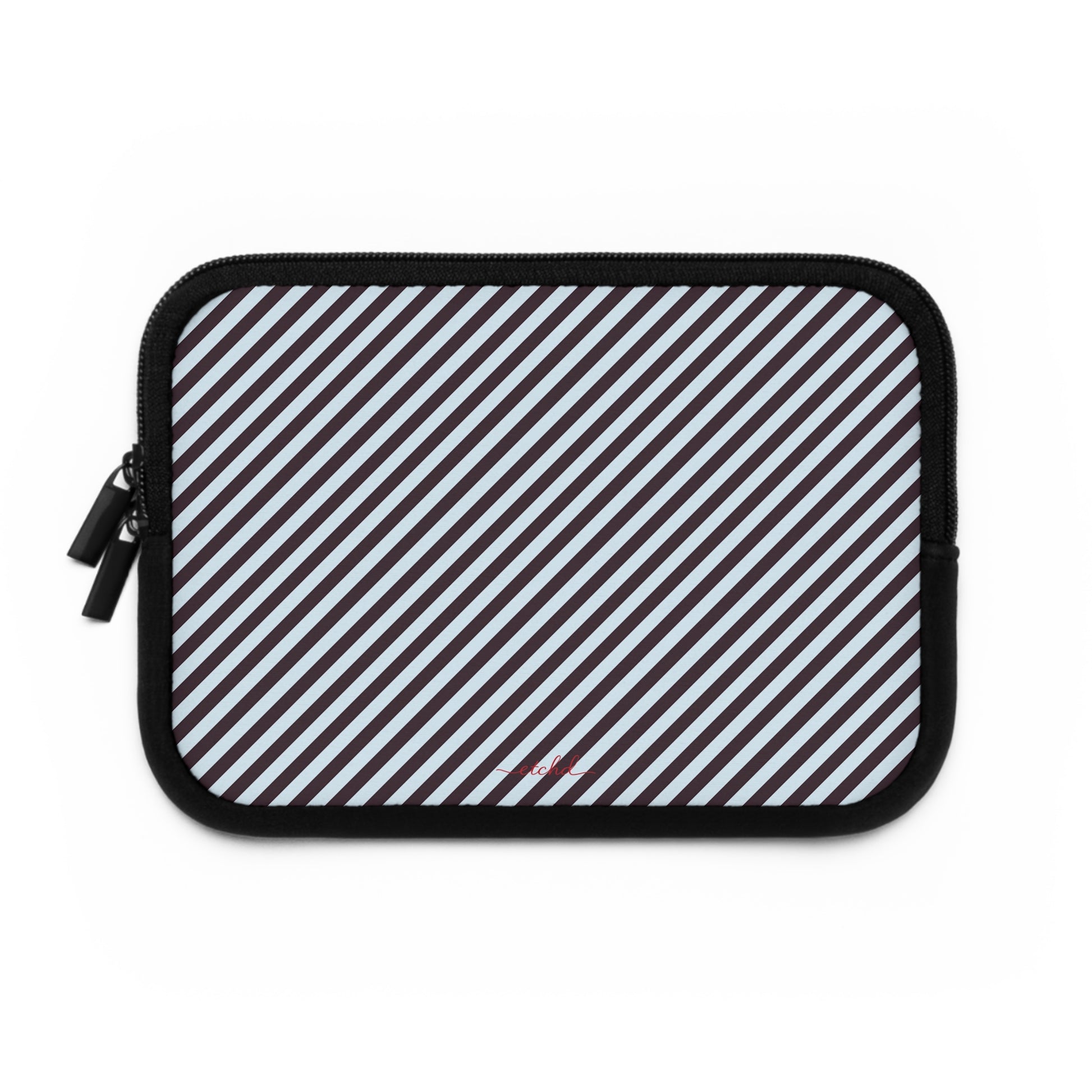 Plum & Blue Striped Diagonal Custodia per laptop di etchd, vista 2