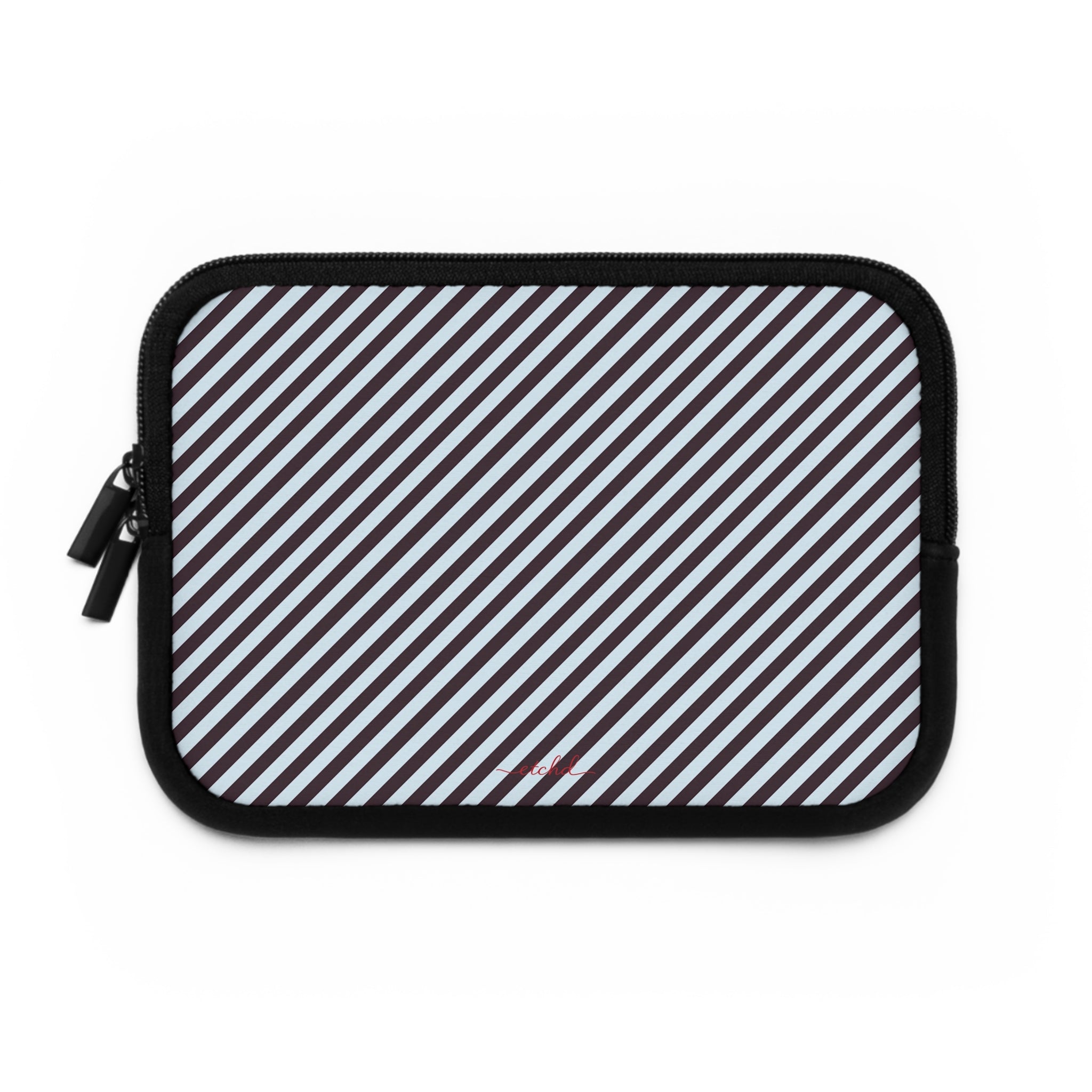 Plum & Blue Striped Diagonal Custodia per laptop di etchd, vista 2