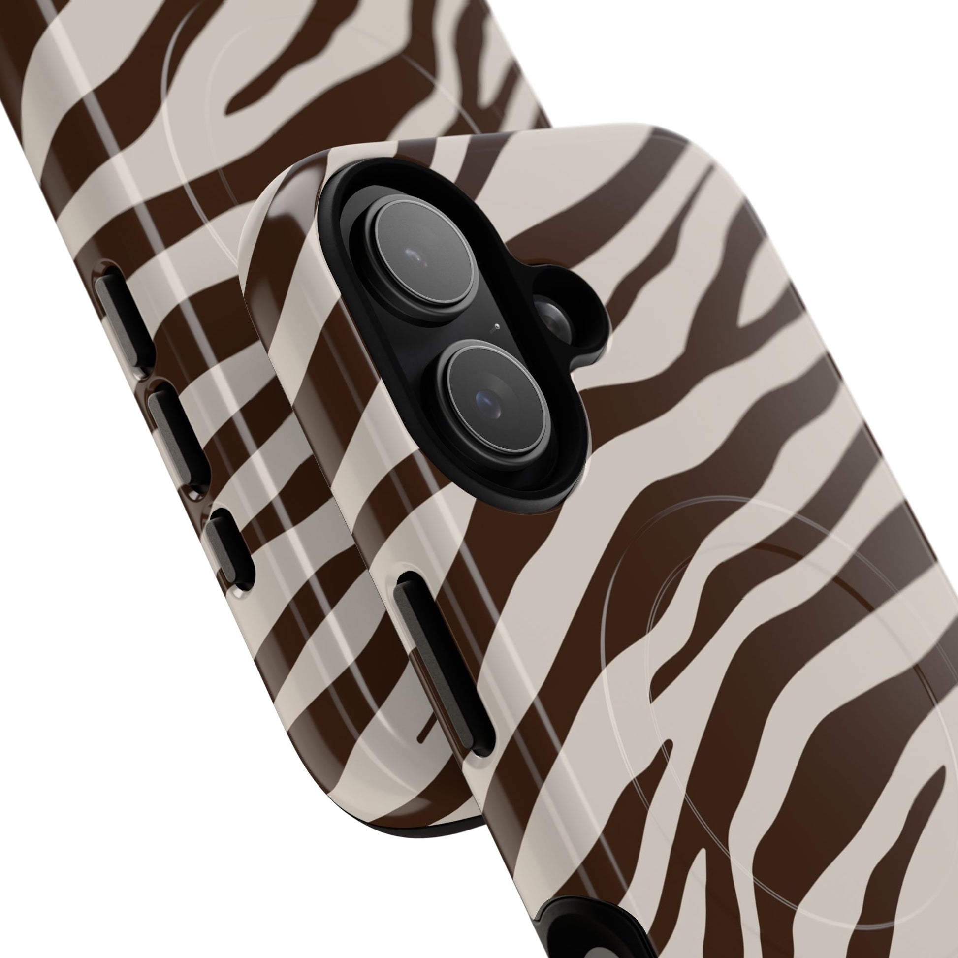 Brown Zebra Magnetic Phone Case by etchd, view 87