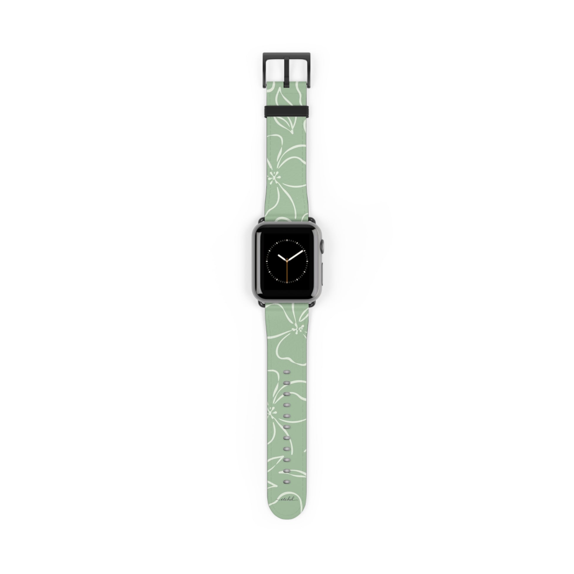 Sage & Cream Floral Cinturino per smartwatch di etchd