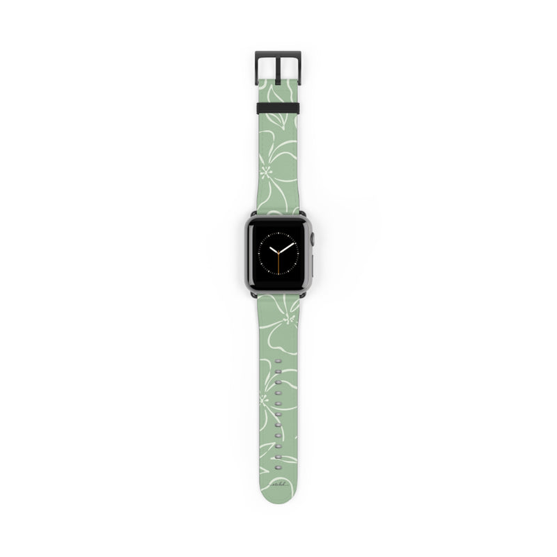 Sage & Cream Floral Cinturino per smartwatch di etchd