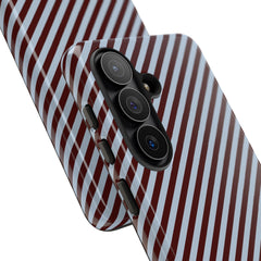 Blue & Cherry Striped Diagonal Phone Case by etchd, view 209