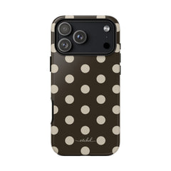 Cream & Brown Polka Dot Phone Case by etchd, view 59