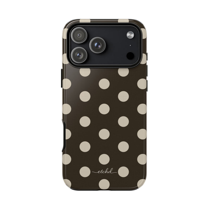 Cream & Brown Polka Dot Phone Case by etchd, view 59