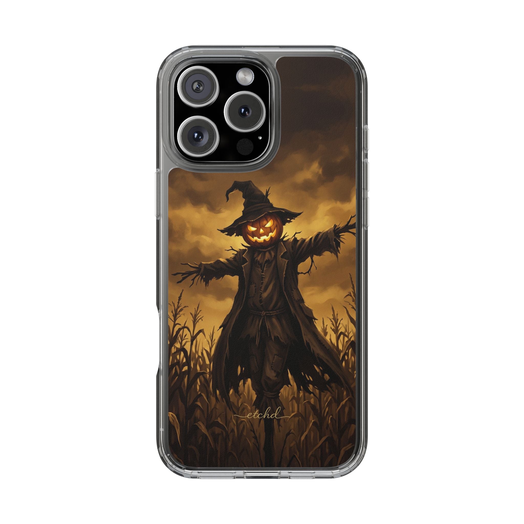 Scarecrow Night Clear Phone Case by etchd