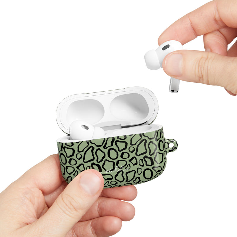Abstract Print Sage AirPod Case by etchd, view 11