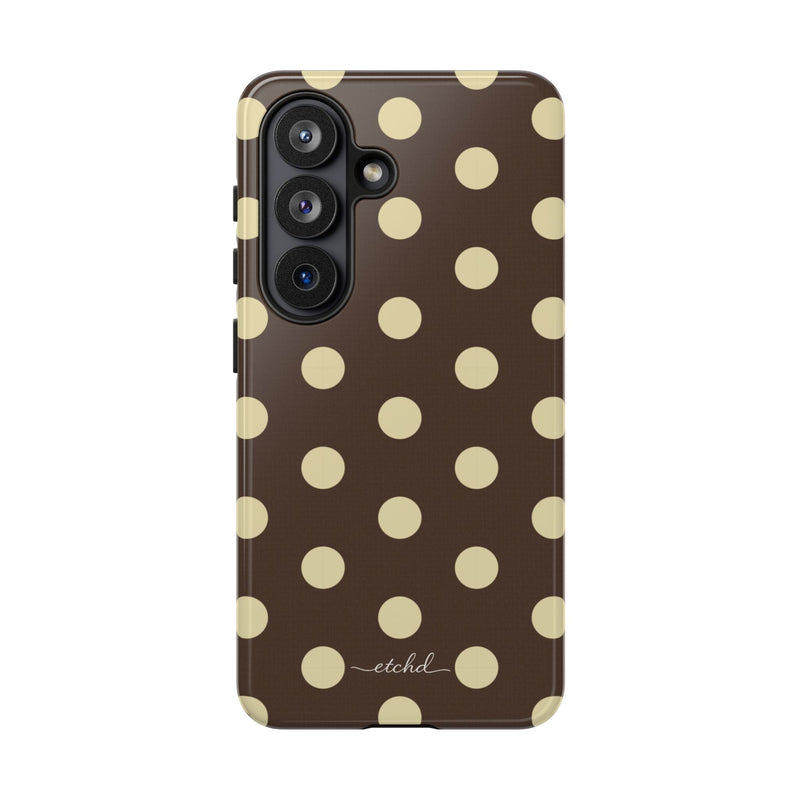 Brown & Butter Polka Dot Phone Case by etchd, view 61