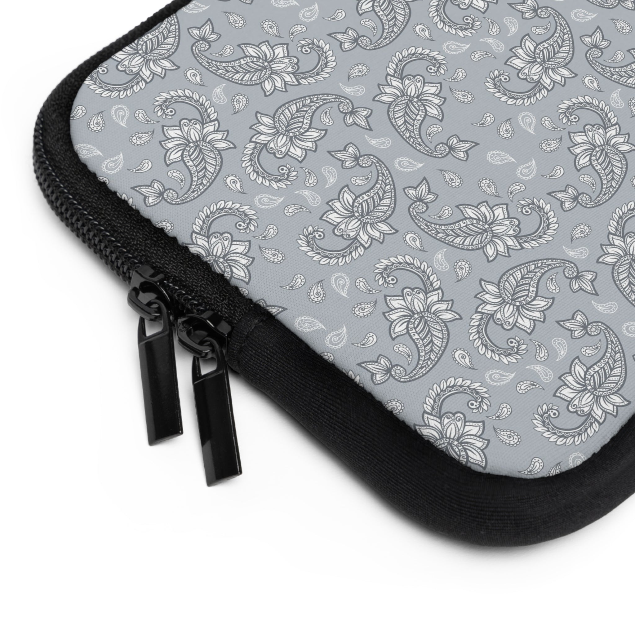 Dusty Blue Paisley Laptop Sleeve by etchd, view 12