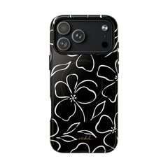 Black & White Floral Magnetic Phone Case by etchd, view 31