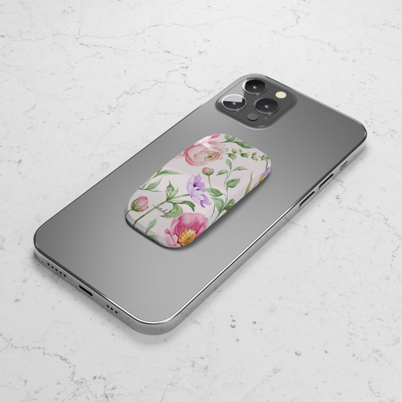 Peony Bloom Click-On Phone Grip-zoom-