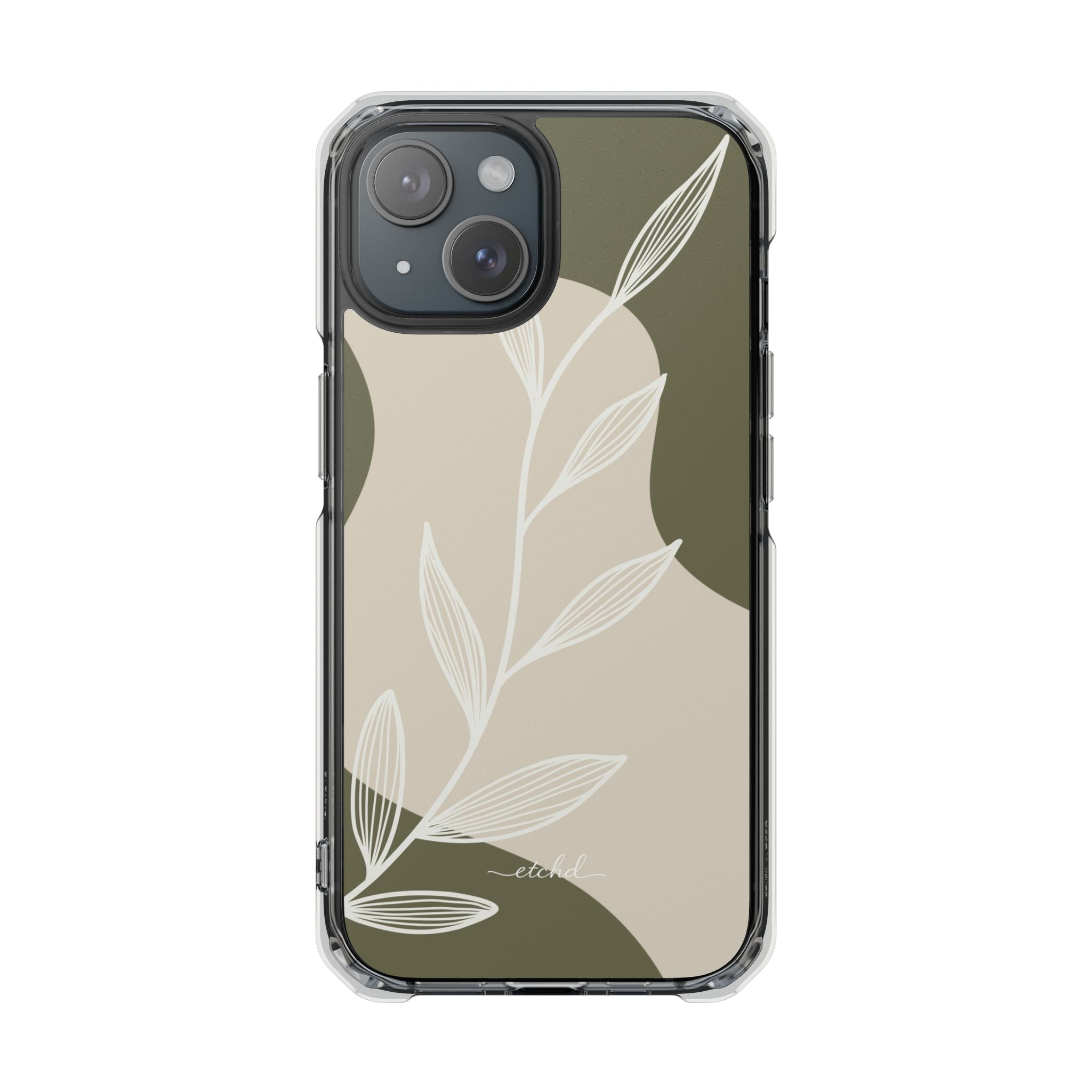Olive Leaf Clear Magnetic Phone Case