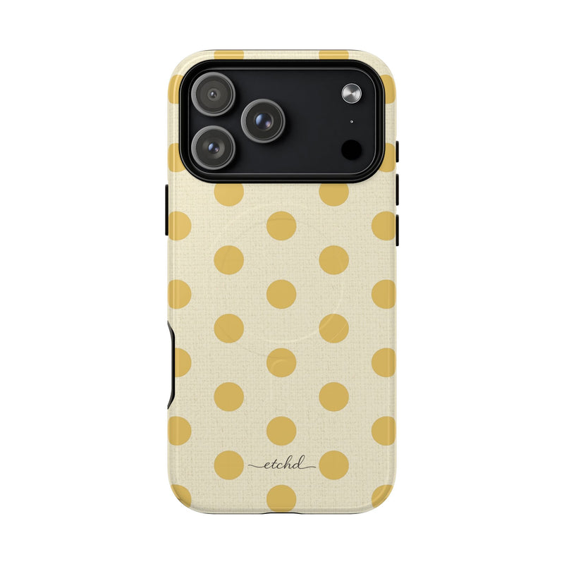 Butter & Cream Polka Dot Magnetic Phone Case by etchd, view 31