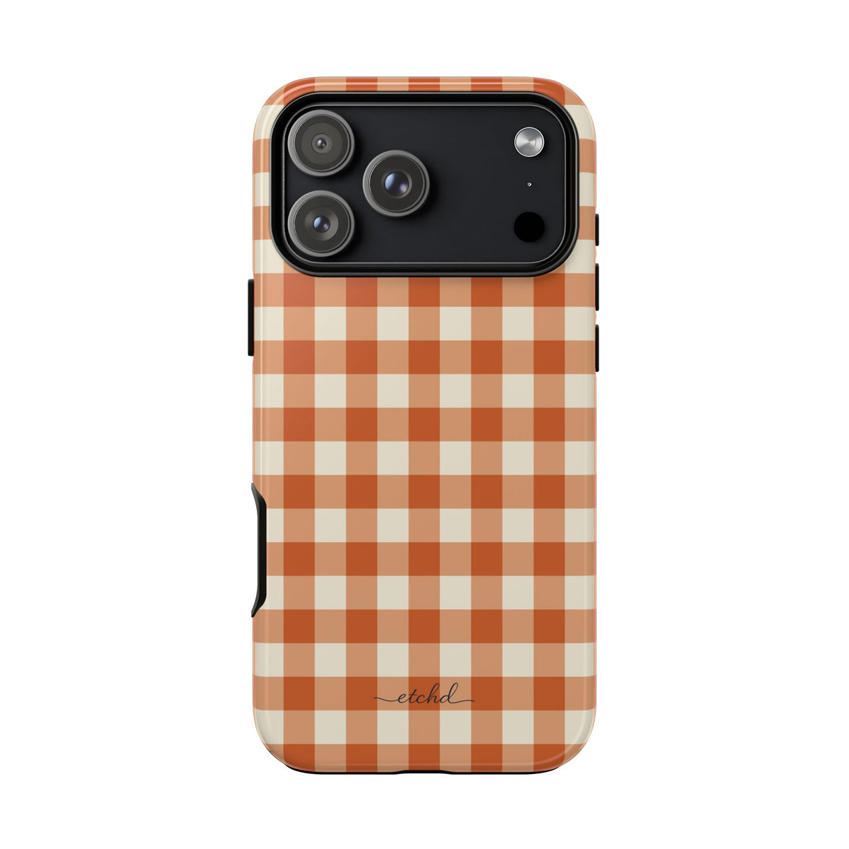 Terracotta & Cream Gingham Phone Case by etchd, view 59