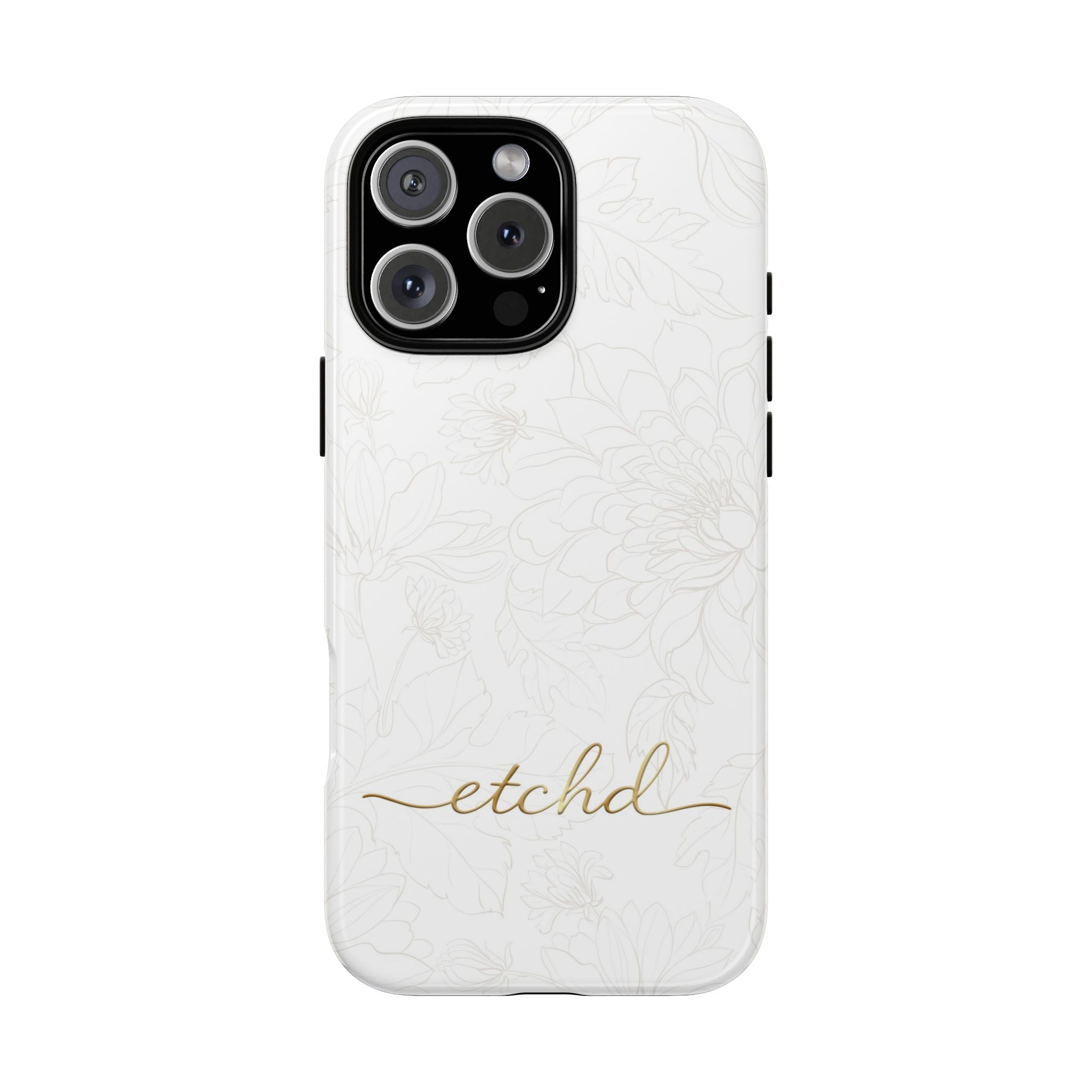 Etchd Signature White Phone Case – designer phone case by etchd