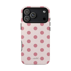 Blush & Cream Polka Dot Magnetic Phone Case by etchd, view 31