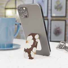Mocha Blossom Click-On Phone Grip by etchd, view 2