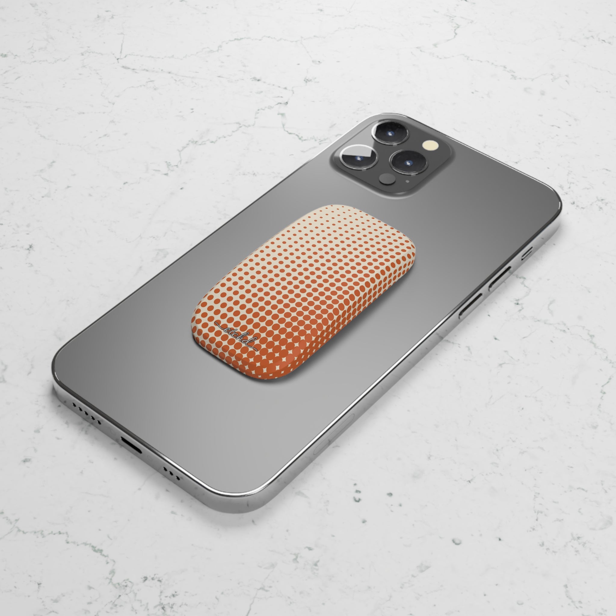 Tangerine Halftone Click-On Handy-Halterung-zoom-8