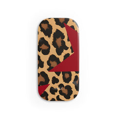 Leopard & Red Stars Click-On Phone Grip by etchd