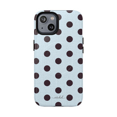 Plum And Blue Polka Dot Magnetic Phone Case by etchd, view 18