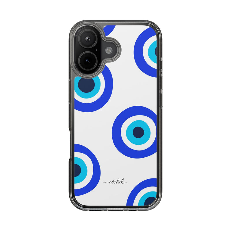 Abstract Evil Eye Clear Phone Case by etchd, view 35