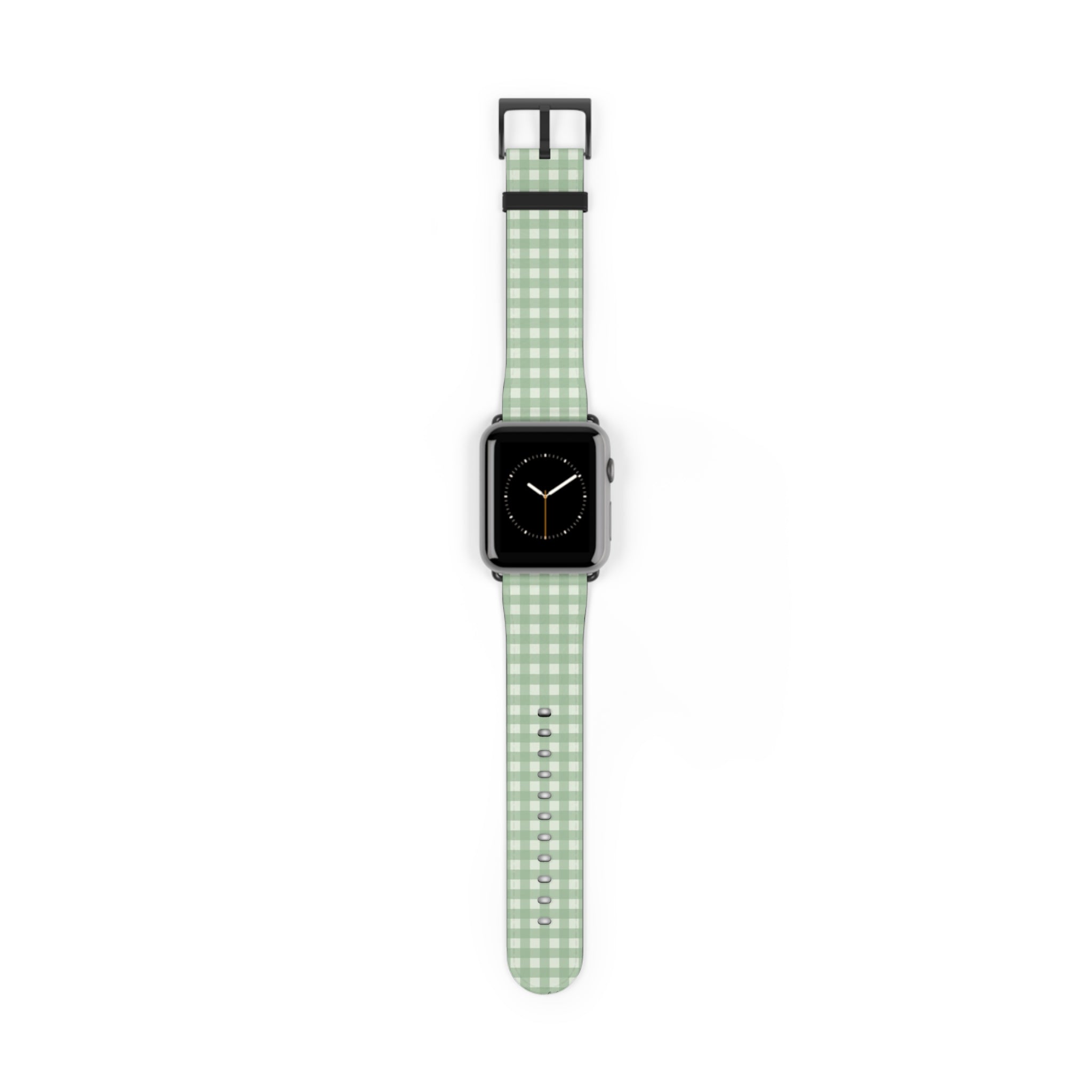 Sage & Cream Gingham Smartwatch Strap by etchd, view 2