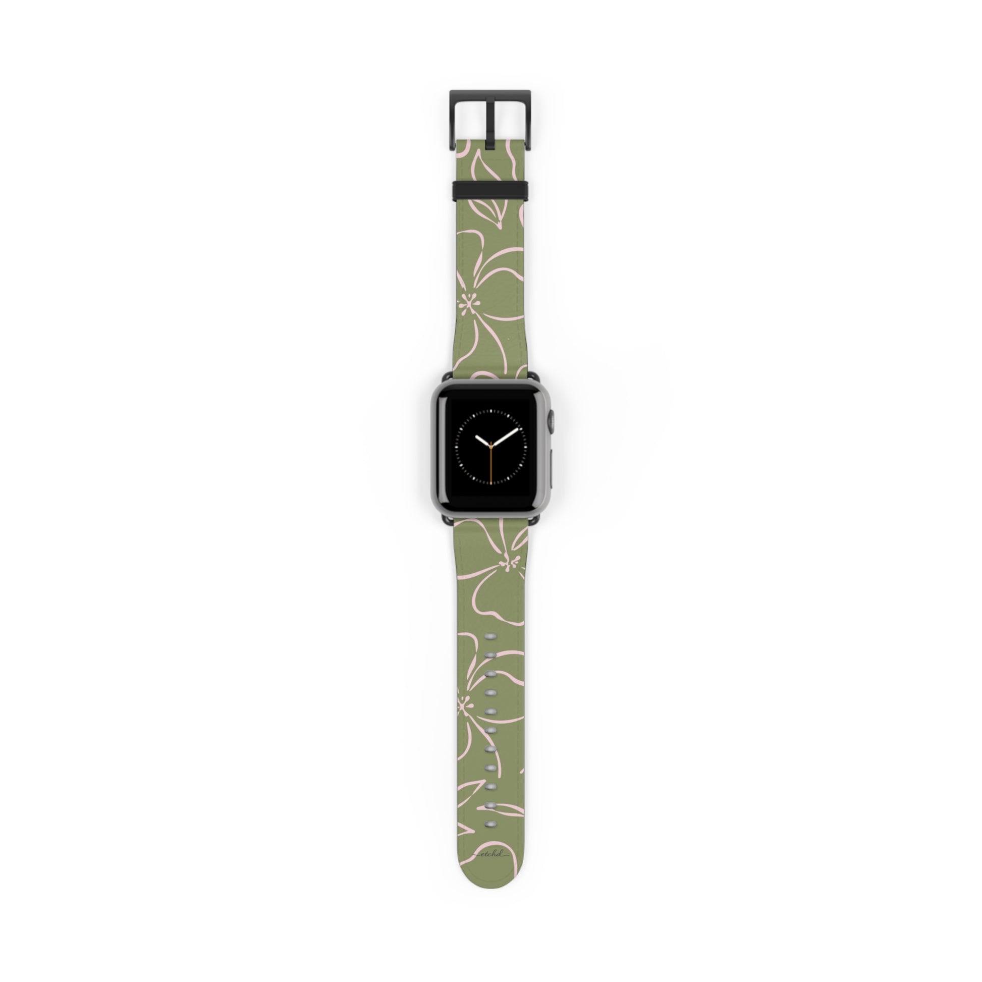 Green & Pink Floral Correa para smartwatch de etchd
