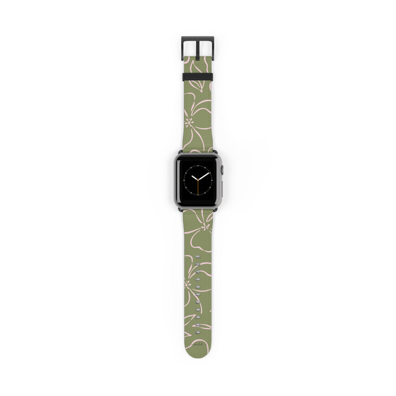 Green & Pink Floral Correa para smartwatch de etchd