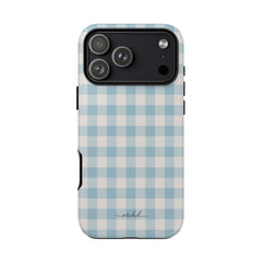 Cornflower & White Gingham Phone Case by etchd, view 59