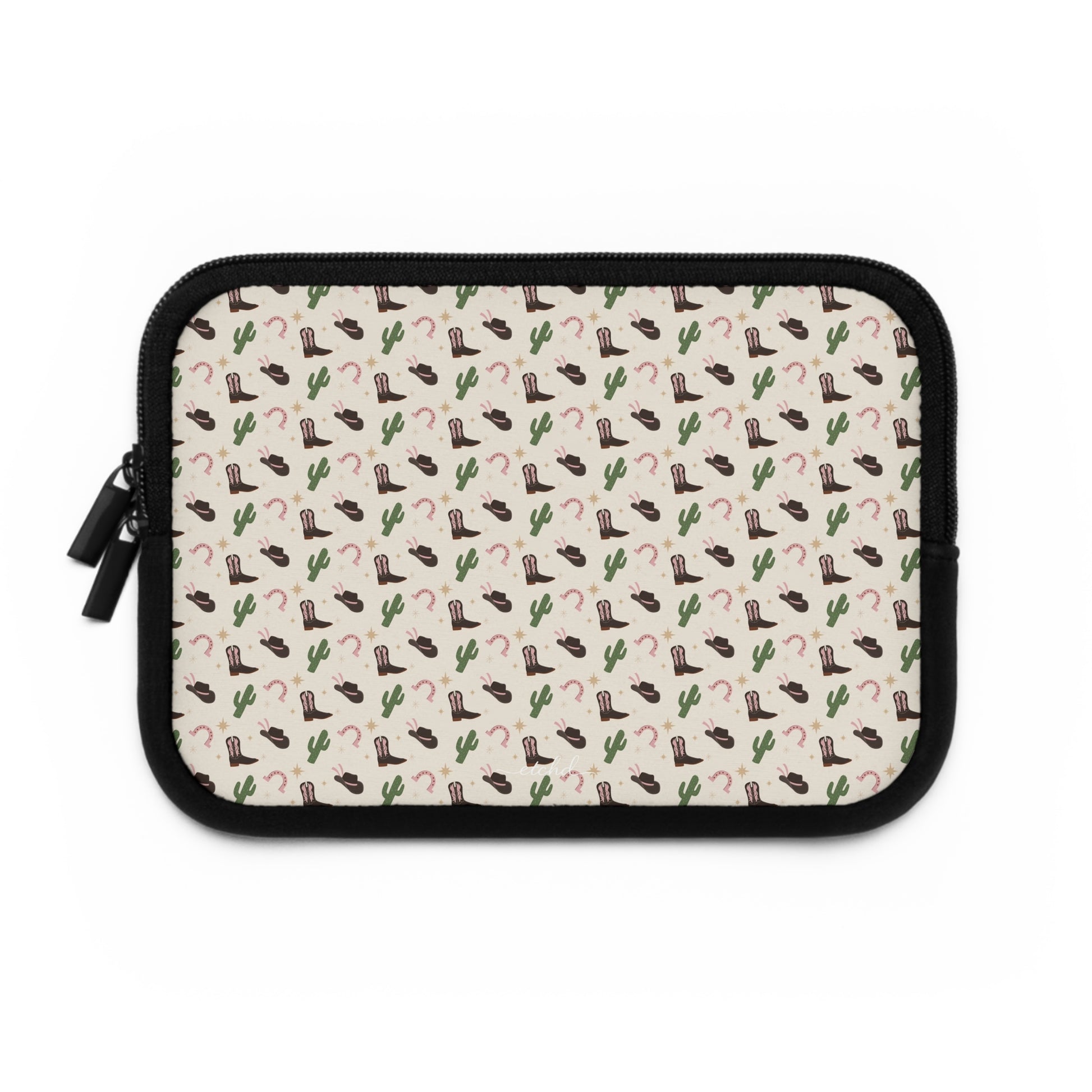 Pink Western Laptop Sleeve by etchd, view 2